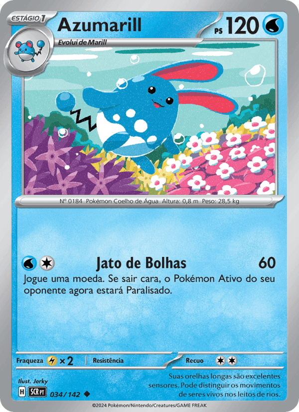 Azumarill, carta 034 de Coroa Estelar