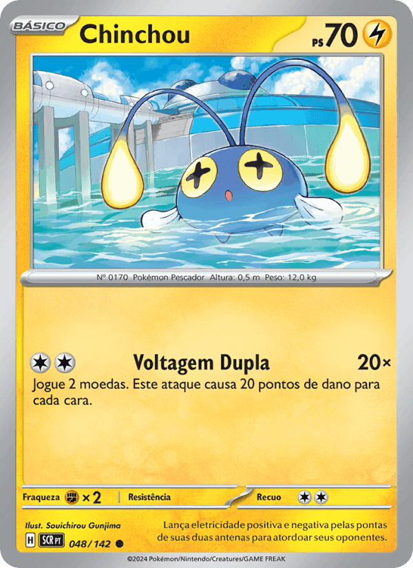 Chinchou, card 048 from Coroa Estelar