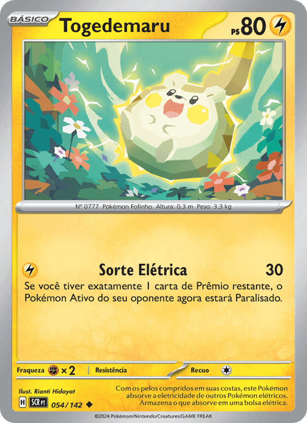Togedemaru, carta 054 de Coroa Estelar