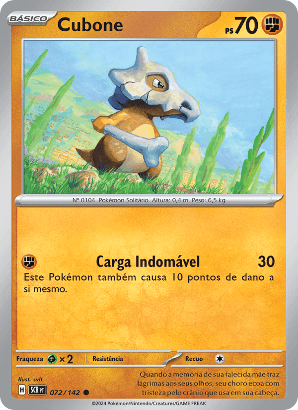 Cubone, carta 072 de Coroa Estelar