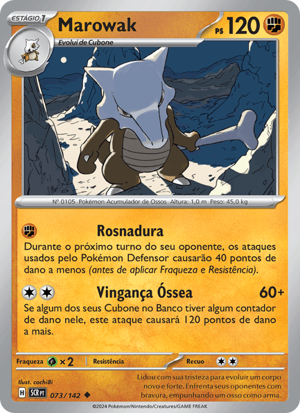 Marowak, carte 073 de Coroa Estelar