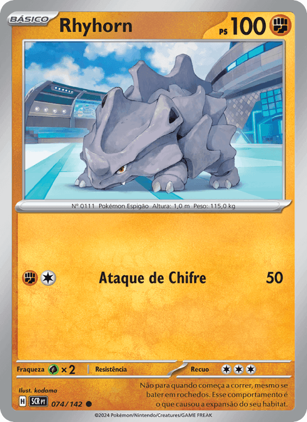 Rhyhorn, carta 074 de Coroa Estelar