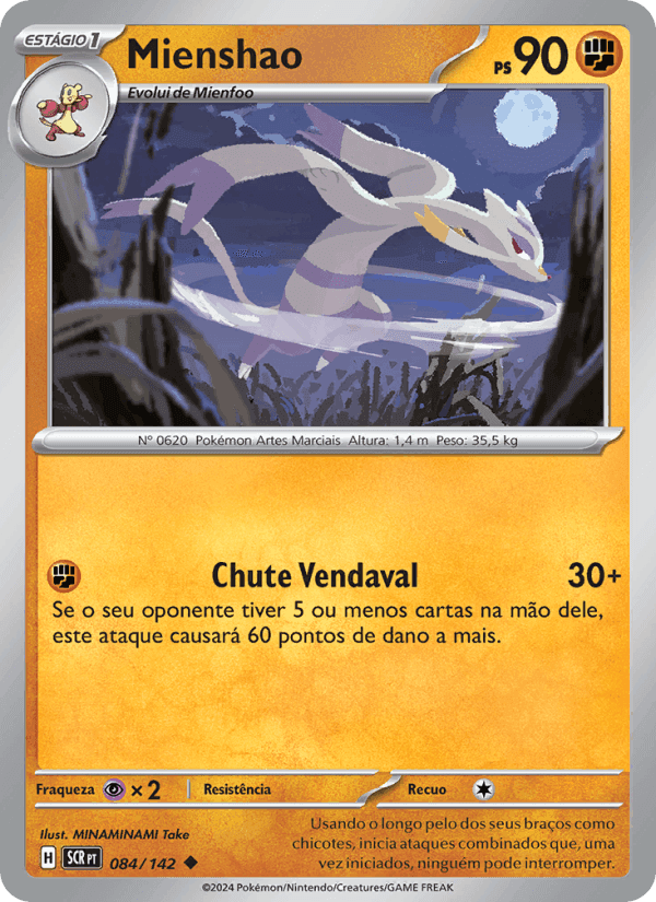 Mienshao, carte 084 de Coroa Estelar