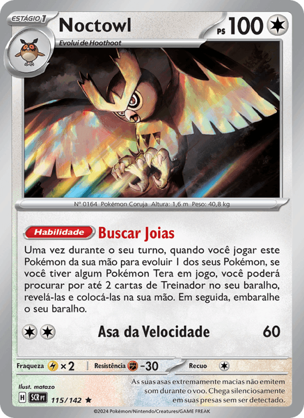 Noctowl, carta 115 de Coroa Estelar