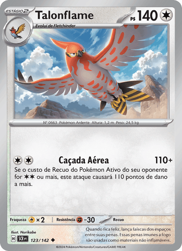 Talonflame, carta 123 de Coroa Estelar