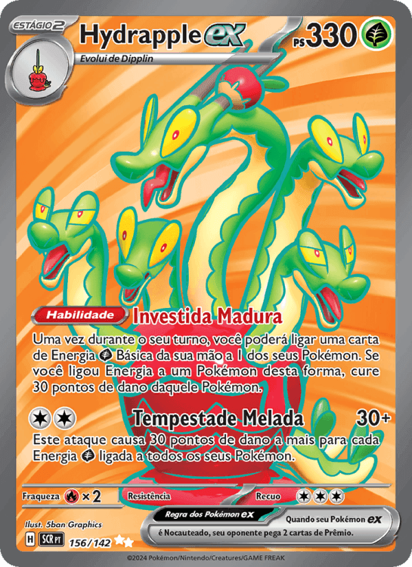 Hydrapple ex, carta 156 de Coroa Estelar