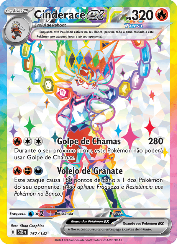 Cinderace ex, carta 157 de Coroa Estelar
