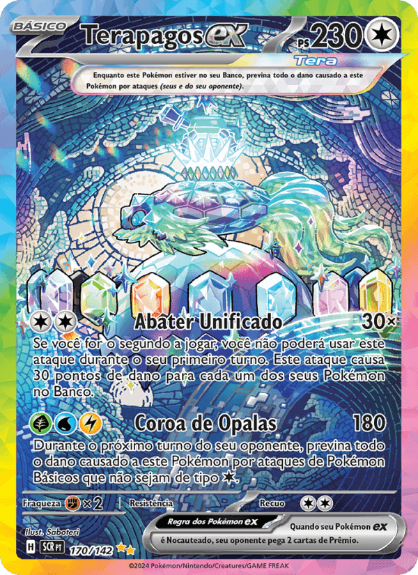 Terapagos ex, card 170 from Coroa Estelar