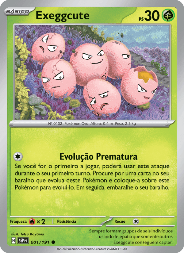 Exeggcute, carta 001 de Fagulhas Impetuosas