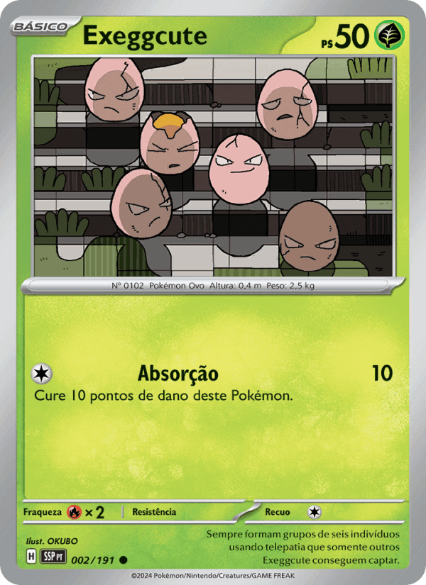 Exeggcute, carte 002 de Fagulhas Impetuosas