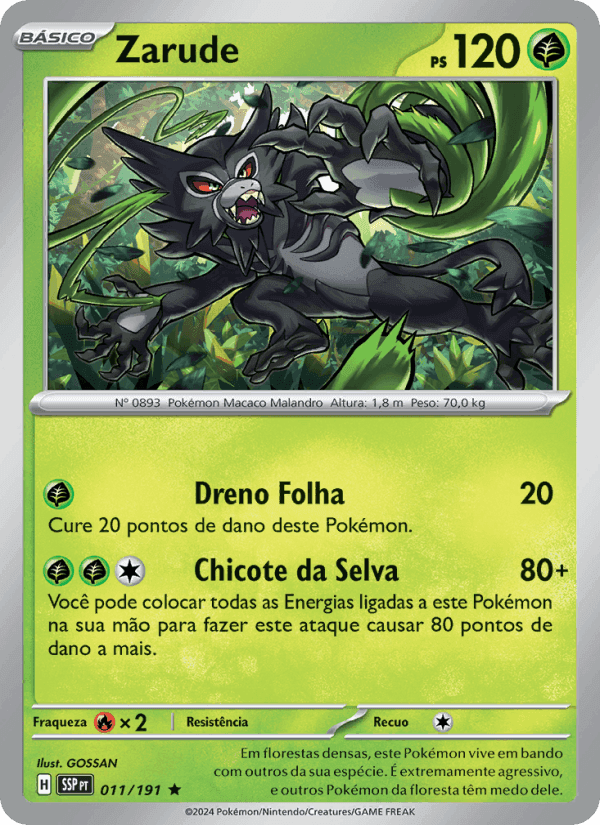 Zarude, card 011 from Fagulhas Impetuosas