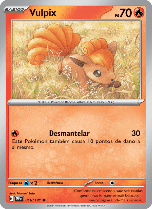 Vulpix, carte 016 de Fagulhas Impetuosas
