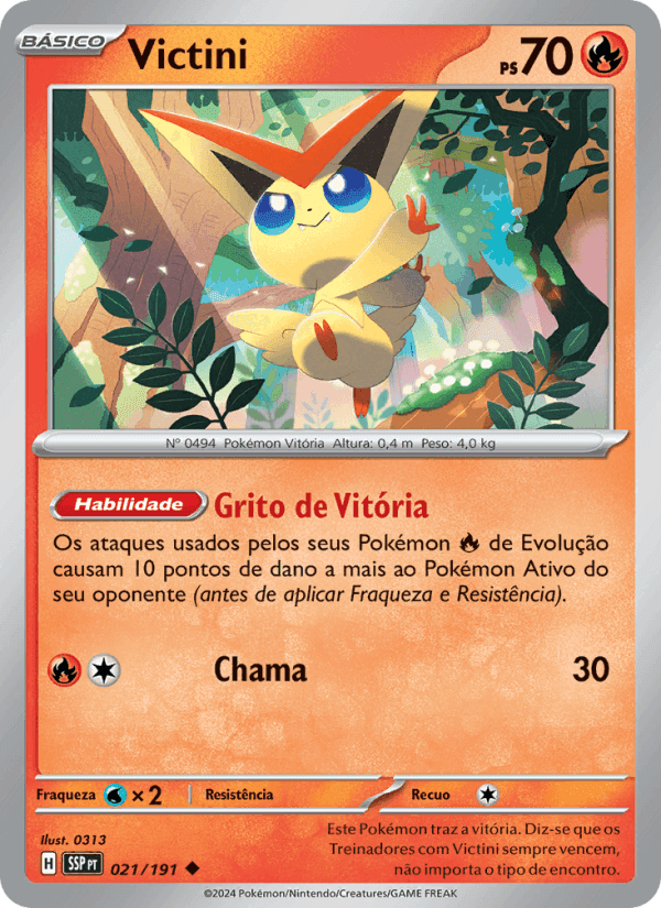 Victini, carte 021 de Fagulhas Impetuosas