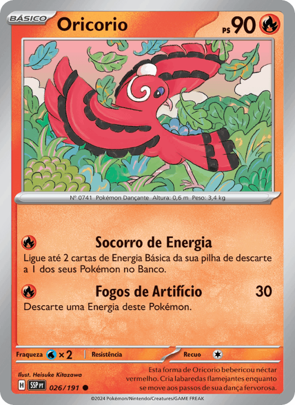 Oricorio, carta 026 de Fagulhas Impetuosas