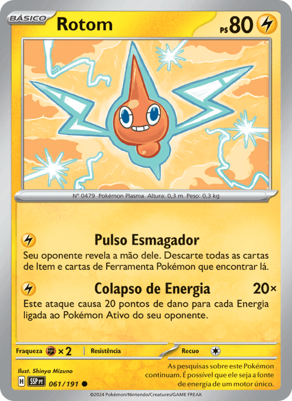 Rotom, carte 061 de Fagulhas Impetuosas