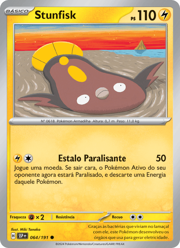 Stunfisk, carte 064 de Fagulhas Impetuosas