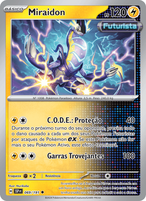 Miraidon, carta 069 de Fagulhas Impetuosas