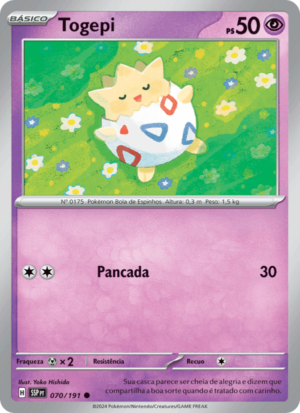 Togepi, carta 070 di Fagulhas Impetuosas