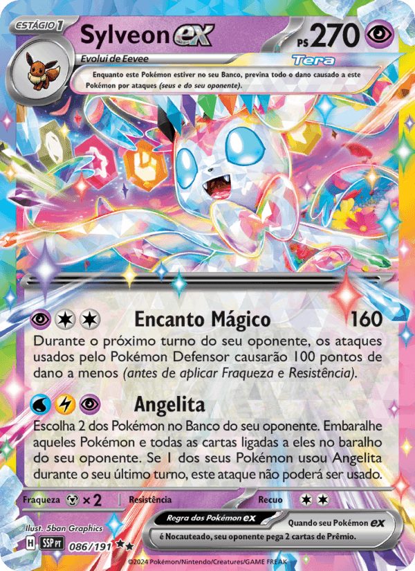 Sylveon ex, carta 086 de Fagulhas Impetuosas