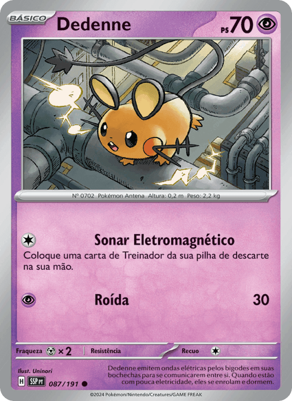 Dedenne, carta 087 de Fagulhas Impetuosas