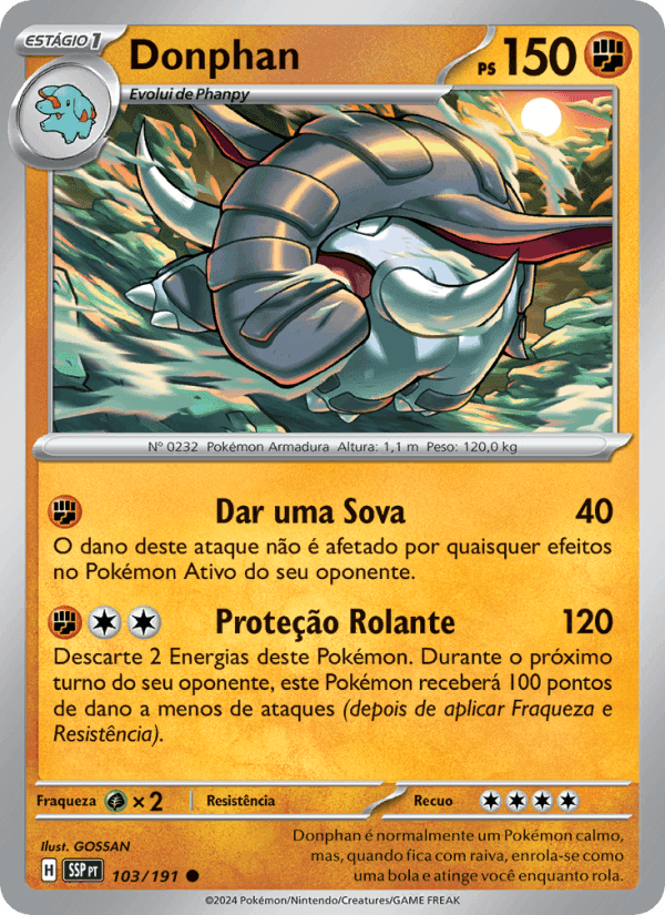 Donphan, carta 103 de Fagulhas Impetuosas