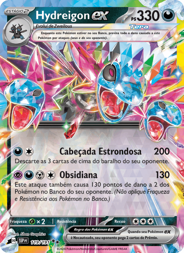 Hydreigon ex, card 119 from Fagulhas Impetuosas