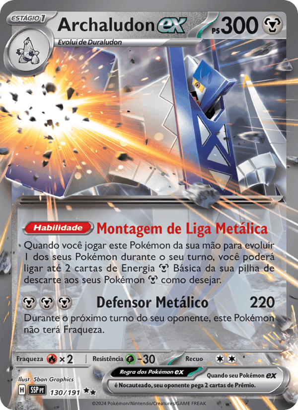 Archaludon ex, card 130 from Fagulhas Impetuosas