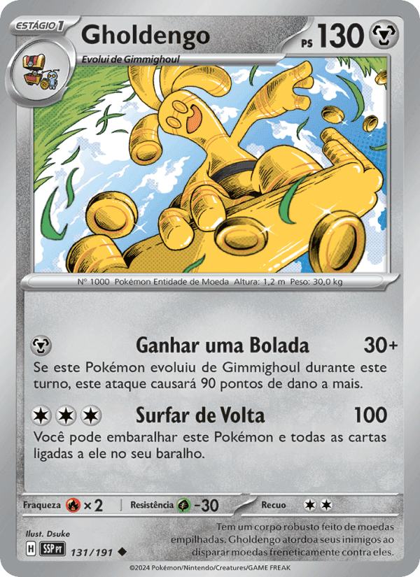 Gholdengo, carta 131 de Fagulhas Impetuosas