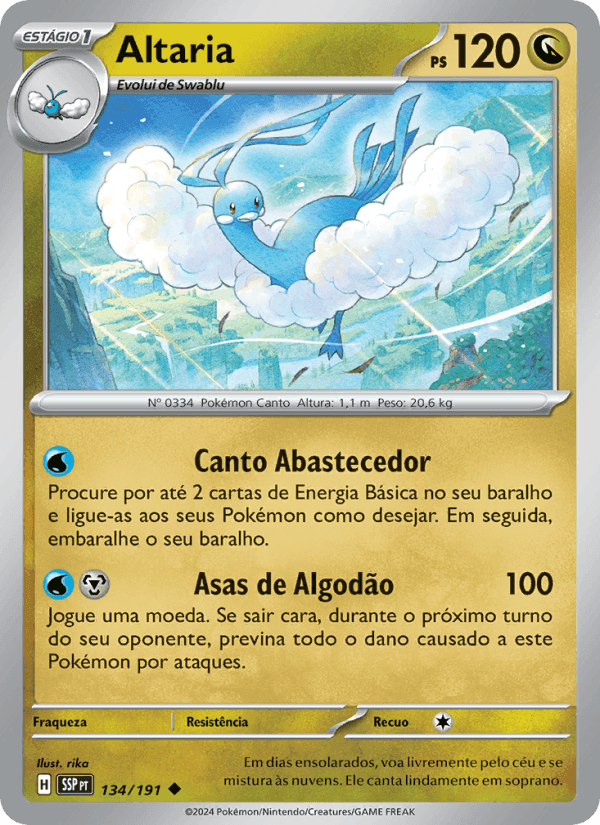 Altaria, carte 134 de Fagulhas Impetuosas