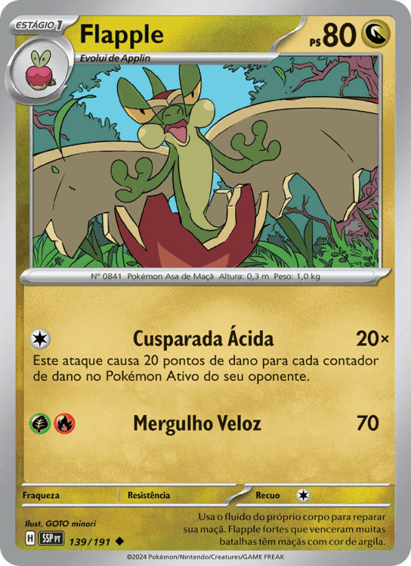 Flapple, card 139 from Fagulhas Impetuosas
