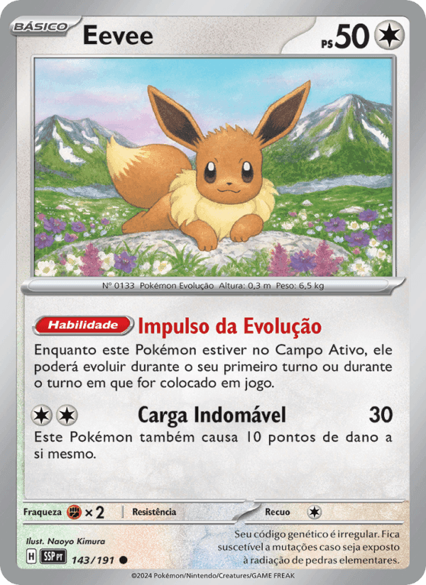 Eevee, carta 143 de Fagulhas Impetuosas