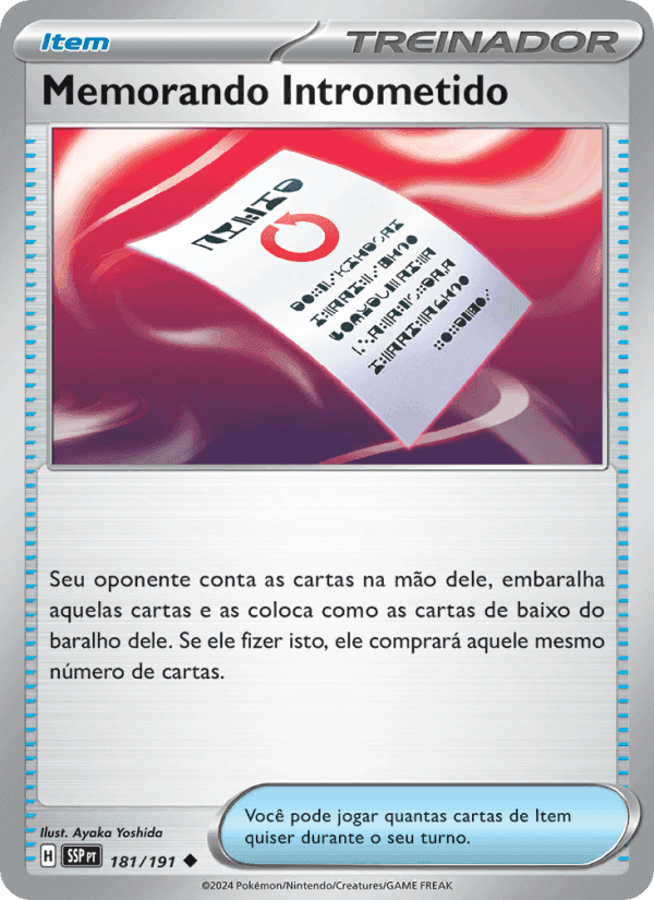 Memorando Intrometido, carta 181 de Fagulhas Impetuosas