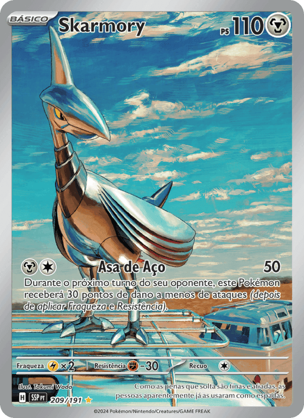 Skarmory, carte 209 de Fagulhas Impetuosas