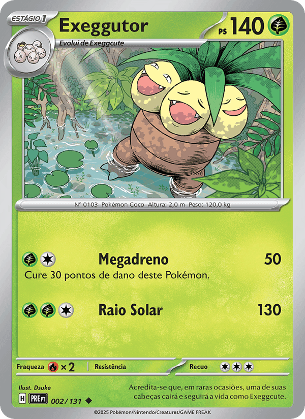 Exeggutor, carta 002 de Evoluções Prismáticas