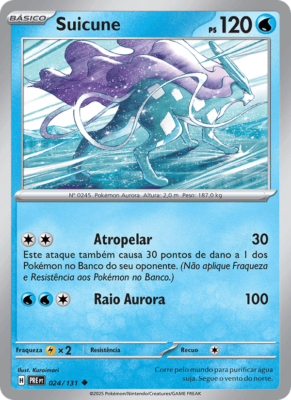 Suicune, card 024 from Evoluções Prismáticas