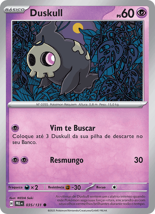Duskull, carta 035 de Evoluções Prismáticas