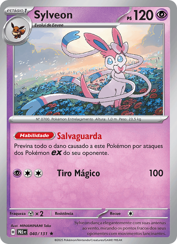 Sylveon, carta 040 di Evoluções Prismáticas