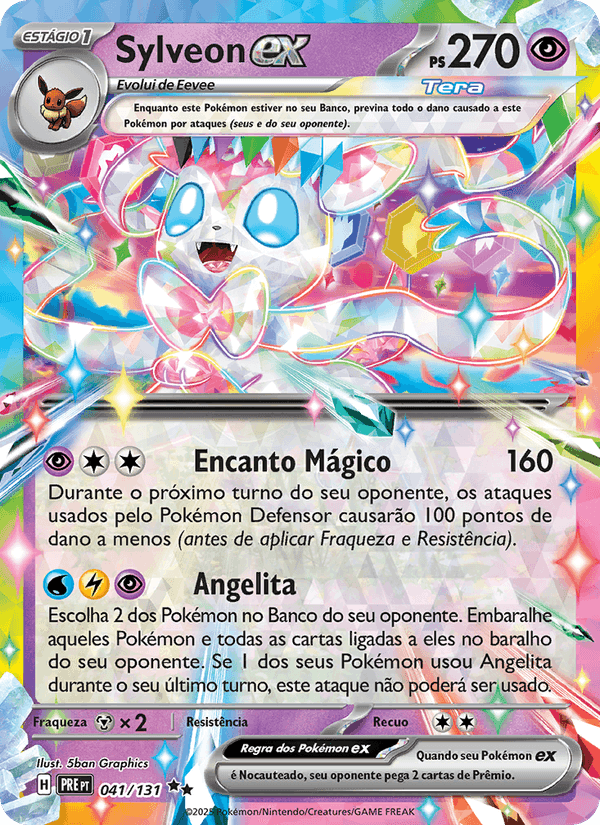 Sylveon ex, carta 041 de Evoluções Prismáticas
