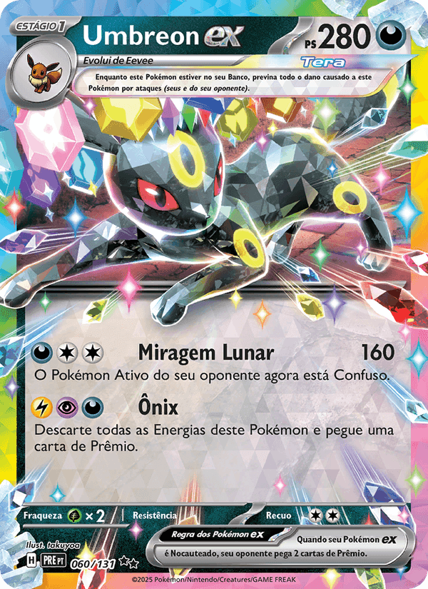 Umbreon ex, carta 060 de Evoluções Prismáticas