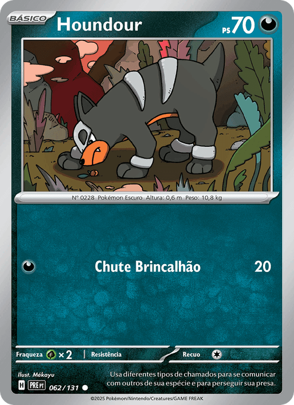Houndour, carta 062 de Evoluções Prismáticas