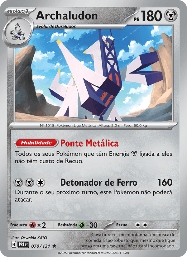 Archaludon, carta 070 de Evoluções Prismáticas