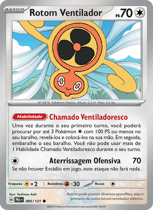 Rotom Ventilador, carta 085 de Evoluções Prismáticas