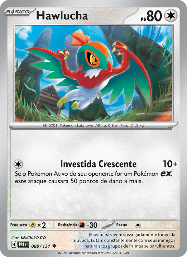 Hawlucha, carta 089 de Evoluções Prismáticas