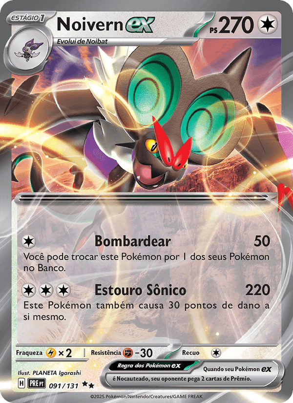 Noivern ex, card 091 from Evoluções Prismáticas