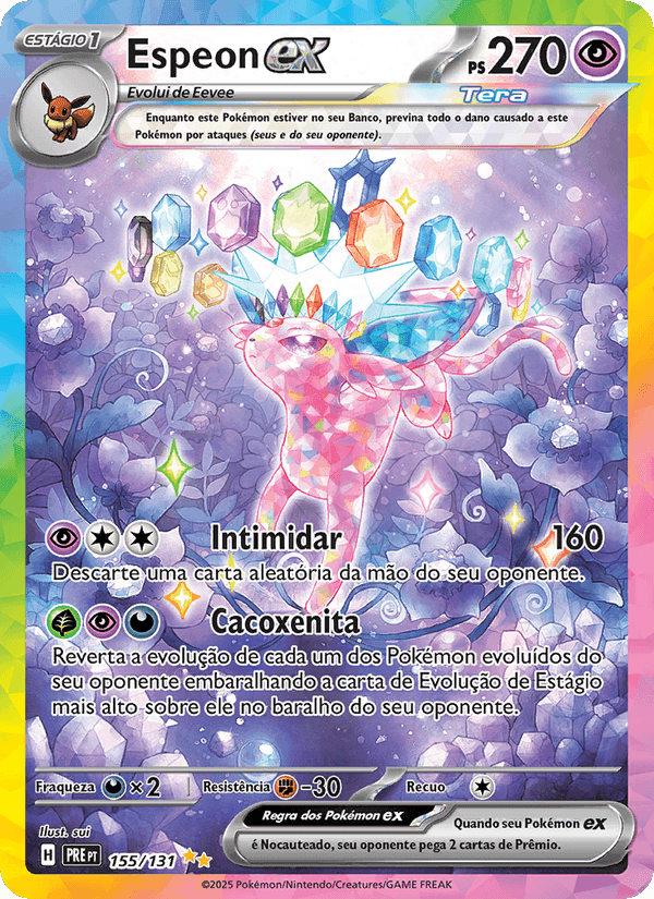 Espeon ex, carte 155 de Evoluções Prismáticas