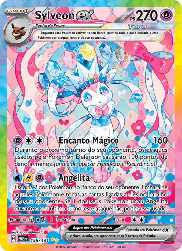 Sylveon ex, carta 156 di Evoluções Prismáticas