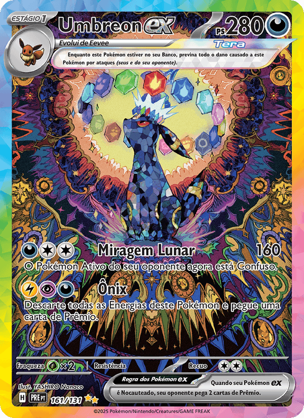 Umbreon ex, carte 161 de Evoluções Prismáticas