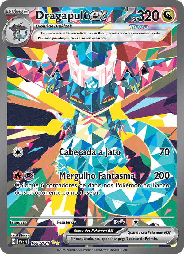 Dragapult ex, carta 165 de Evoluções Prismáticas
