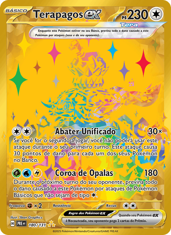 Terapagos ex, carta 180 de Evoluções Prismáticas