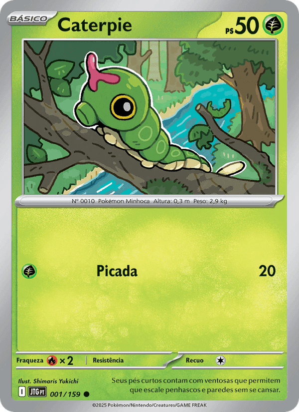 Caterpie, carta 001 de Amigos de Jornada